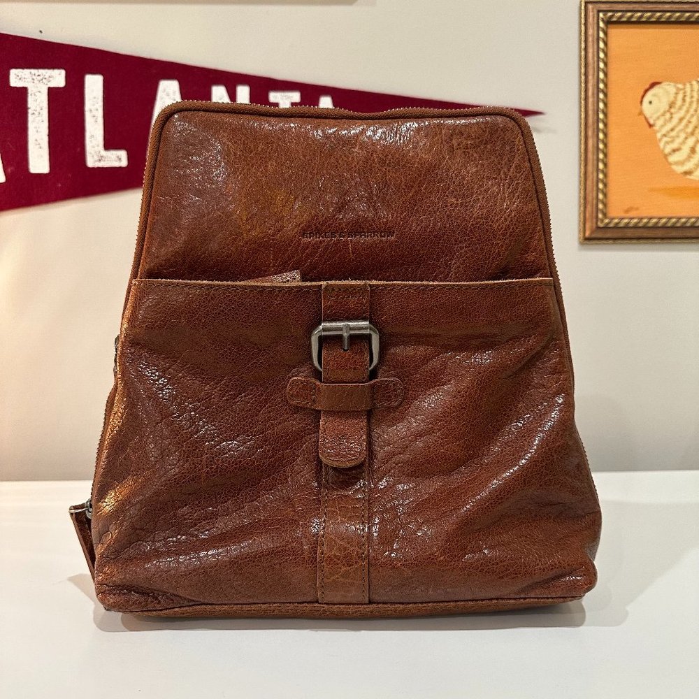 Spikes & Sparrow Brandy Leather Backpack